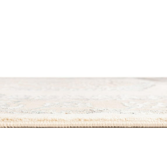 Rugs.com Highbury Collection Rug – 5' x 8' Oval Ivory Medium-Pile Rug Perfect For Living Rooms, Large Dining Rooms, Open Floorplans