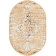 thumbnail image 1 of Rugs.com Highbury Collection Rug – 5' x 8' Oval Yellow Medium-Pile Rug Perfect For Living Rooms, Large Dining Rooms, Open Floorplans, 1 of 1
