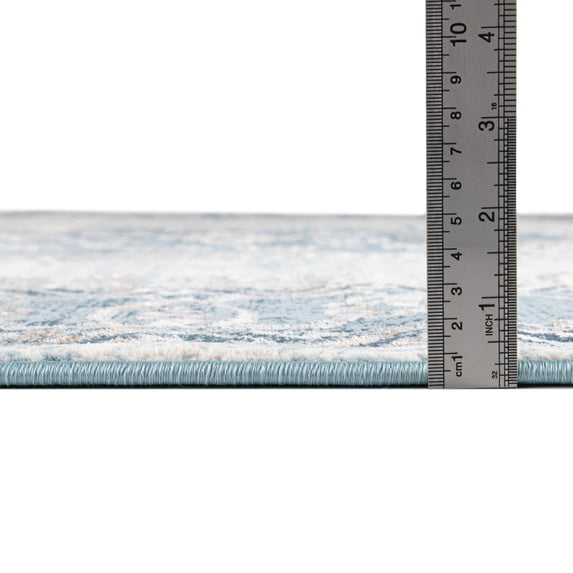 Rugs.com Highbury Collection Rug – 6' x 9' Teal Medium-Pile Rug Perfect For Bedrooms, Dining Rooms, Living Rooms
