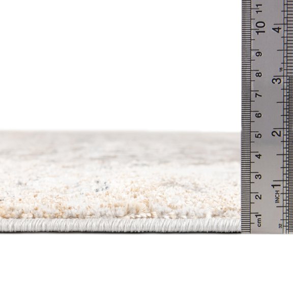 Rugs.com Highbury Collection Rug – 8' x 10' Oval Ivory Medium-Pile Rug Perfect For Living Rooms, Large Dining Rooms, Open Floorplans