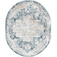 thumbnail image 1 of Rugs.com Highbury Collection Rug – 8' x 10' Oval Teal Medium-Pile Rug Perfect For Living Rooms, Large Dining Rooms, Open Floorplans, 1 of 1