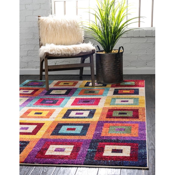 Rugs.com Hyacinth Collection Rug – 3' x 5' Multi Medium Rug Perfect For Entryways, Kitchens, Breakfast Nooks, Accent Pieces