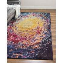 Rugs.com Hyacinth Collection Rug – 4' x 6' Multi Medium Rug Perfect For Entryways, Kitchens, Breakfast Nooks, Accent Pieces
