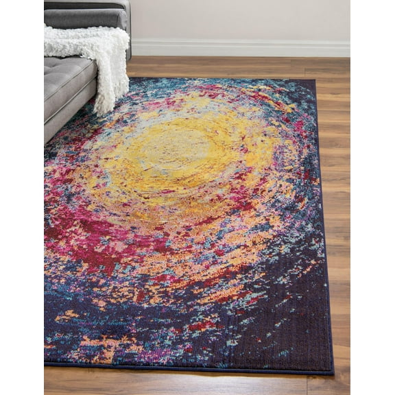 Rugs.com Hyacinth Collection Rug – 4' x 6' Multi Medium Rug Perfect For Entryways, Kitchens, Breakfast Nooks, Accent Pieces