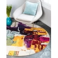 thumbnail image 1 of Rugs.com Hyacinth Collection Rug – 8 Ft Round Beige Medium Rug Perfect For Kitchens, Dining Rooms, 1 of 9
