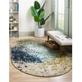 thumbnail image 1 of Rugs.com Hyacinth Collection Rug – 8' x 10' Oval Blue Medium Rug Perfect For Living Rooms, Large Dining Rooms, Open Floorplans, 1 of 7