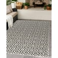 thumbnail image 1 of Rugs.com Jill Zarin Outdoor Collection Rug – 10' x 14' Charcoal Gray Flatweave Rug Perfect For Living Rooms, Large Dining Rooms, Open Floorplans, 1 of 9