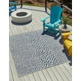 thumbnail image 1 of Rugs.com Jill Zarin Outdoor Collection Rug – 13' Square Blue Flatweave Rug Perfect For Living Rooms, Kitchens, Entryways, 1 of 9