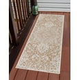 thumbnail image 1 of Rugs.com Jill Zarin Outdoor Collection Rug – 2' x 8' Runner Beige Flatweave Rug Perfect For Hallways, Entryways, 1 of 9