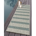 thumbnail image 1 of Rugs.com Jill Zarin Outdoor Collection Rug – 2' x 8' Runner Light Gray Flatweave Rug Perfect For Hallways, Entryways, 1 of 9