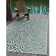 thumbnail image 1 of Rugs.com Jill Zarin Outdoor Collection Rug – 4' x 6' Teal Flatweave Rug Perfect For Entryways, Kitchens, Breakfast Nooks, Accent Pieces, 1 of 1