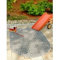 thumbnail image 1 of Rugs.com Jill Zarin Outdoor Collection Rug – 7' 10 x 10' Oval Charcoal Gray Flatweave Rug Perfect For Living Rooms, Large Dining Rooms, Open Floorplans, 1 of 9