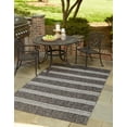 thumbnail image 1 of Rugs.com Jill Zarin Outdoor Collection Rug – 7' 10 x 11' 4 Charcoal Flatweave Rug Perfect For Living Rooms, Large Dining Rooms, Open Floorplans, 1 of 9