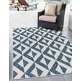 thumbnail image 1 of Rugs.com Jill Zarin Outdoor Collection Rug – 7' x 10' Blue Flatweave Rug Perfect For Bedrooms, Dining Rooms, Living Rooms, 1 of 9