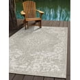 thumbnail image 1 of Rugs.com Jill Zarin Outdoor Collection Rug – 7' x 10' Gray Flatweave Rug Perfect For Bedrooms, Dining Rooms, Living Rooms, 1 of 9