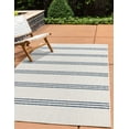 thumbnail image 1 of Rugs.com Jill Zarin Outdoor Collection Rug – 7' x 10' Ivory Flatweave Rug Perfect For Bedrooms, Dining Rooms, Living Rooms, 1 of 1