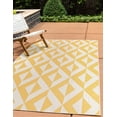 thumbnail image 1 of Rugs.com Jill Zarin Outdoor Collection Rug – 9' x 12' Yellow Flatweave Rug Perfect For Living Rooms, Large Dining Rooms, Open Floorplans, 1 of 9
