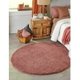 thumbnail image 1 of Rugs.com Jill Zarin Shaggy Chic Collection Rug – 10' Round Pomegranate Red Shag Rug Perfect For Kitchens, Dining Rooms, 1 of 9