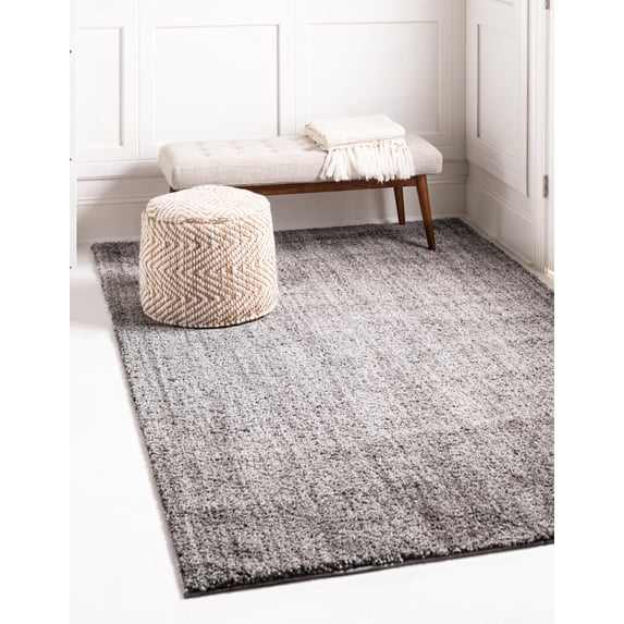 Rugs.com Jill Zarin Shaggy Chic Collection Rug – 3' 3 x 5' 3 Pepper Gray Shag Rug Perfect For Entryways, Kitchens, Breakfast Nooks, Accent Pieces