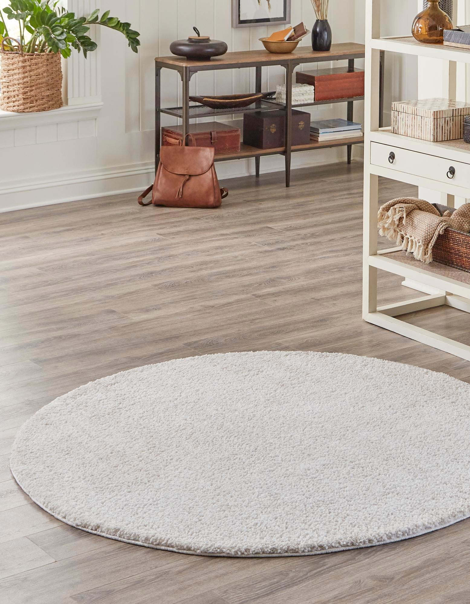 Rugs.com Jill Zarin Shaggy Chic Collection Rug – 5' 3 Round Sea Salt ...