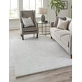 thumbnail image 1 of Rugs.com Jill Zarin Shaggy Chic Collection Rug – 9' 4 x 12' Sea Salt White Shag Rug Perfect For Living Rooms, Large Dining Rooms, Open Floorplans, 1 of 9