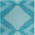 thumbnail image 1 of Rugs.com Kai Collection Rug – 10 Ft Square Turquoise Medium-Pile Rug Perfect For Living Rooms, Kitchens, Entryways, 1 of 1