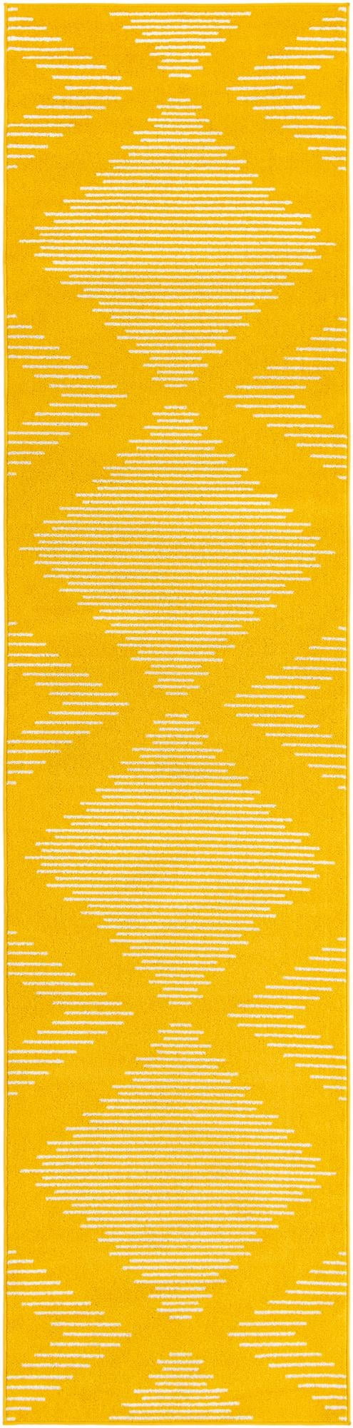 Rugs.com Kai Collection Rug – 14 Ft Runner Yellow Medium-Pile Rug ...