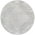 thumbnail image 1 of Rugs.com Kai Collection Rug – 4 Ft Round Gray And Ivory Medium-Pile Rug Perfect For Living Rooms, Kitchens, Entryways, 1 of 3