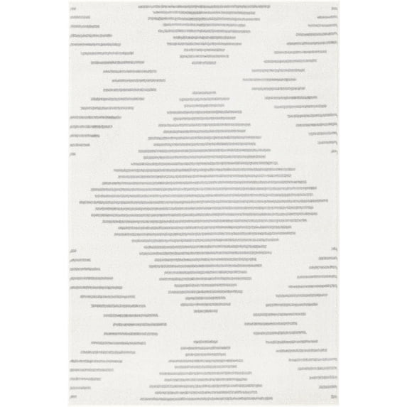 Rugs.com Kai Collection Rug – 4' x 6' Ivory And Gray Medium-Pile Rug Perfect For Living Rooms, Kitchens, Entryways