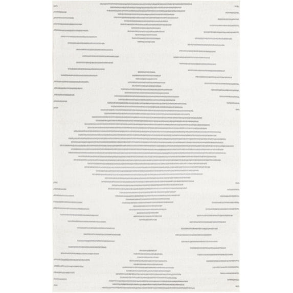 Rugs.com Kai Collection Rug – 5' x 8' Ivory And Gray Medium-Pile Rug Perfect For Living Rooms, Kitchens, Entryways