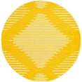 thumbnail image 1 of Rugs.com Kai Collection Rug – 6 Ft Round Yellow Medium-Pile Rug Perfect For Living Rooms, Kitchens, Entryways, 1 of 3