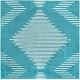 thumbnail image 1 of Rugs.com Kai Collection Rug – 7 Ft Square Turquoise Medium-Pile Rug Perfect For Living Rooms, Kitchens, Entryways, 1 of 1