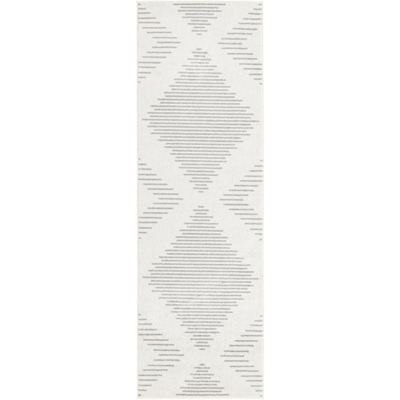 Rugs.com Kai Collection Rug – 8 Ft Runner Ivory And Gray Medium-Pile Rug Perfect For Living Rooms, Kitchens, Entryways