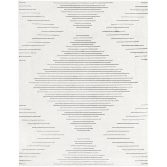 Rugs.com Kai Collection Rug – 8' x 10' Ivory And Gray Medium-Pile Rug Perfect For Living Rooms, Kitchens, Entryways