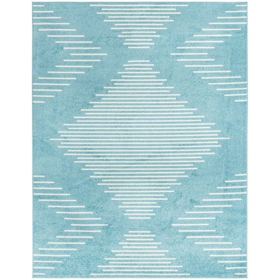 Rugs.com Kai Collection Rug – 8' x 10' Light Blue Medium-Pile Rug Perfect For Living Rooms, Kitchens, Entryways