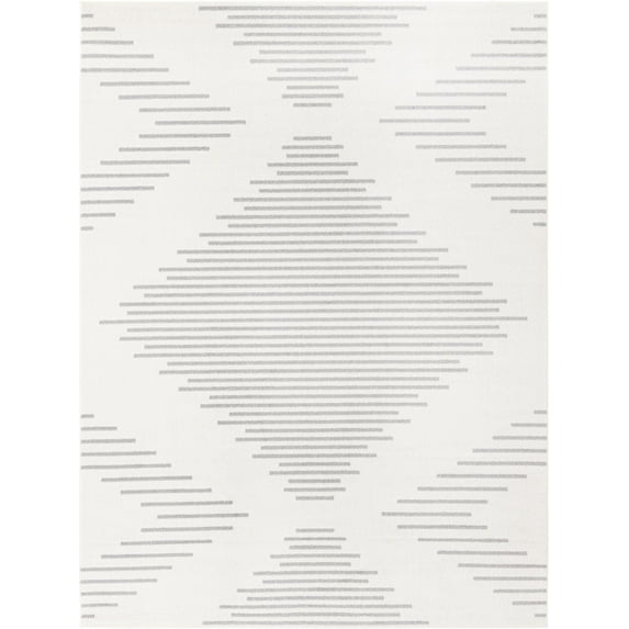 Rugs.com Kai Collection Rug – 9' x 12' Ivory And Gray Medium-Pile Rug Perfect For Living Rooms, Kitchens, Entryways