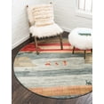 thumbnail image 1 of Rugs.com Kashkuli Gabbeh Collection Rug – 12' 2 x 12' 4 Round Blue Medium Rug Perfect For Kitchens, Dining Rooms, 1 of 9