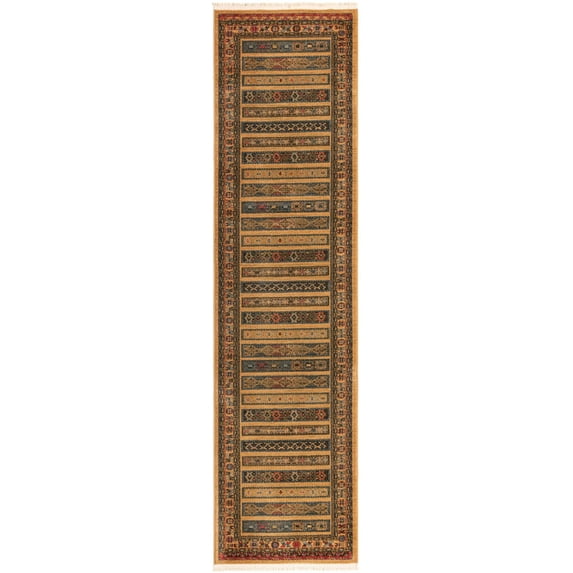 Rugs.com Kashkuli Gabbeh Collection Rug – 2' 7 x 10' Runner Tan Medium Rug Perfect For Hallways, Entryways