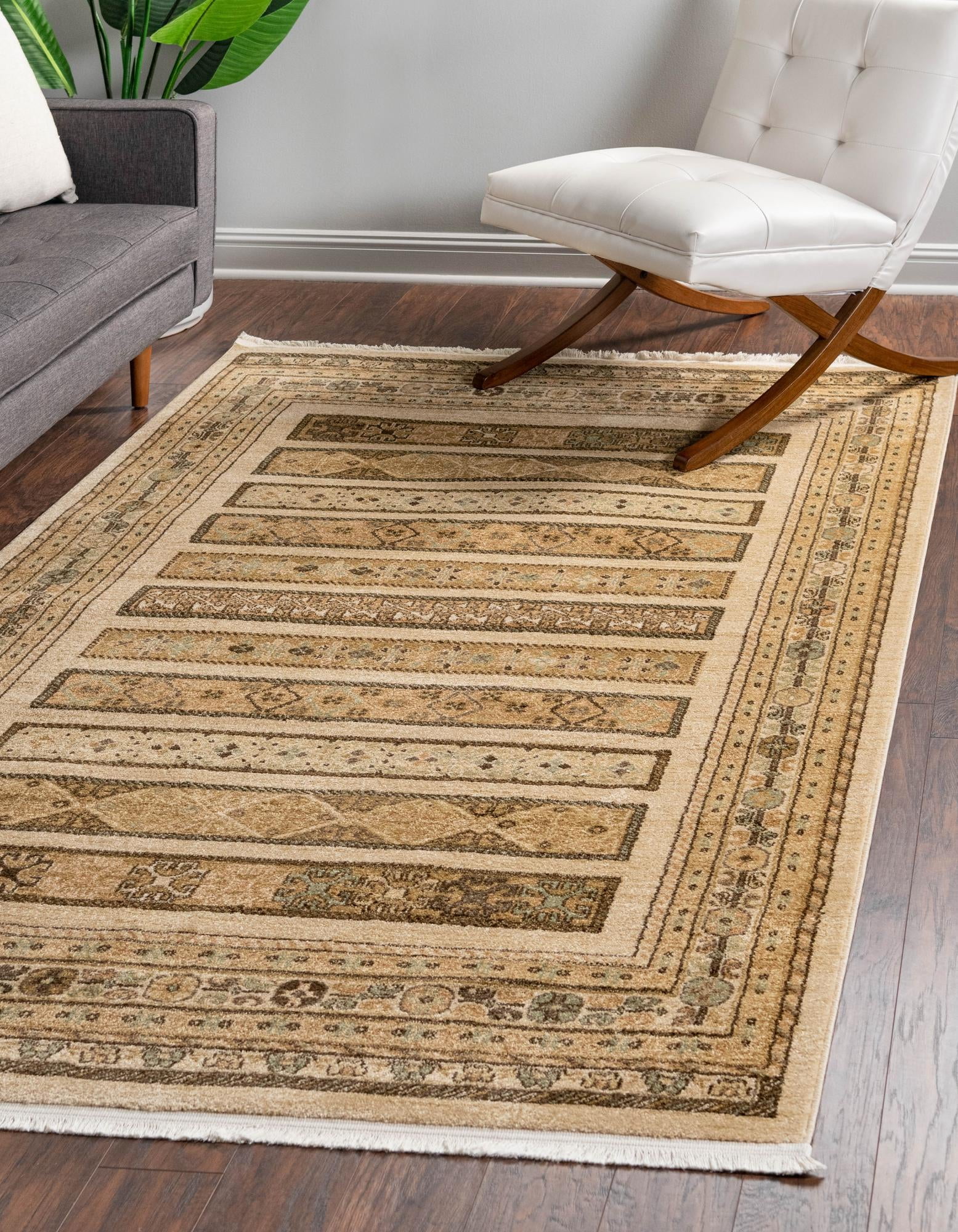 Rugs.com Kashkuli Gabbeh Collection Rug – 5' x 8' Ivory Medium Rug ...