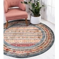 thumbnail image 1 of Rugs.com Kashkuli Gabbeh Collection Rug – 6' Round Blue Medium Rug Perfect For Kitchens, Dining Rooms, 1 of 9