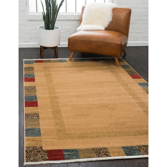 Rugs.com Kashkuli Gabbeh Collection Rug – 6' x 9' Beige Medium Rug Perfect For Bedrooms, Dining Rooms, Living Rooms