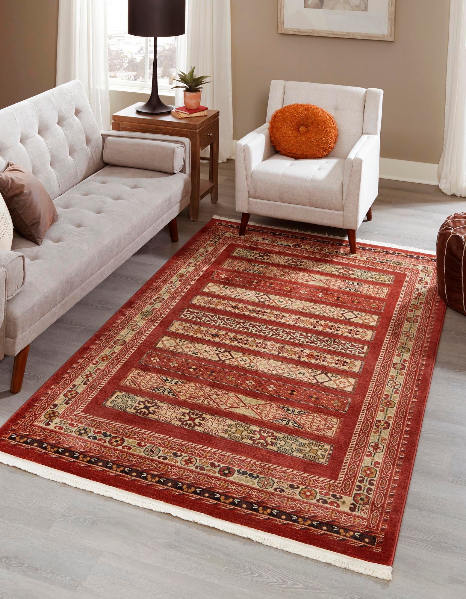 Rugs.com Kashkuli Gabbeh Collection Rug – 6' x 9' Rust Red Medium Rug ...