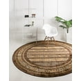 thumbnail image 1 of Rugs.com Kashkuli Gabbeh Collection Rug – 8' Round Brown Medium Rug Perfect For Kitchens, Dining Rooms, 1 of 8