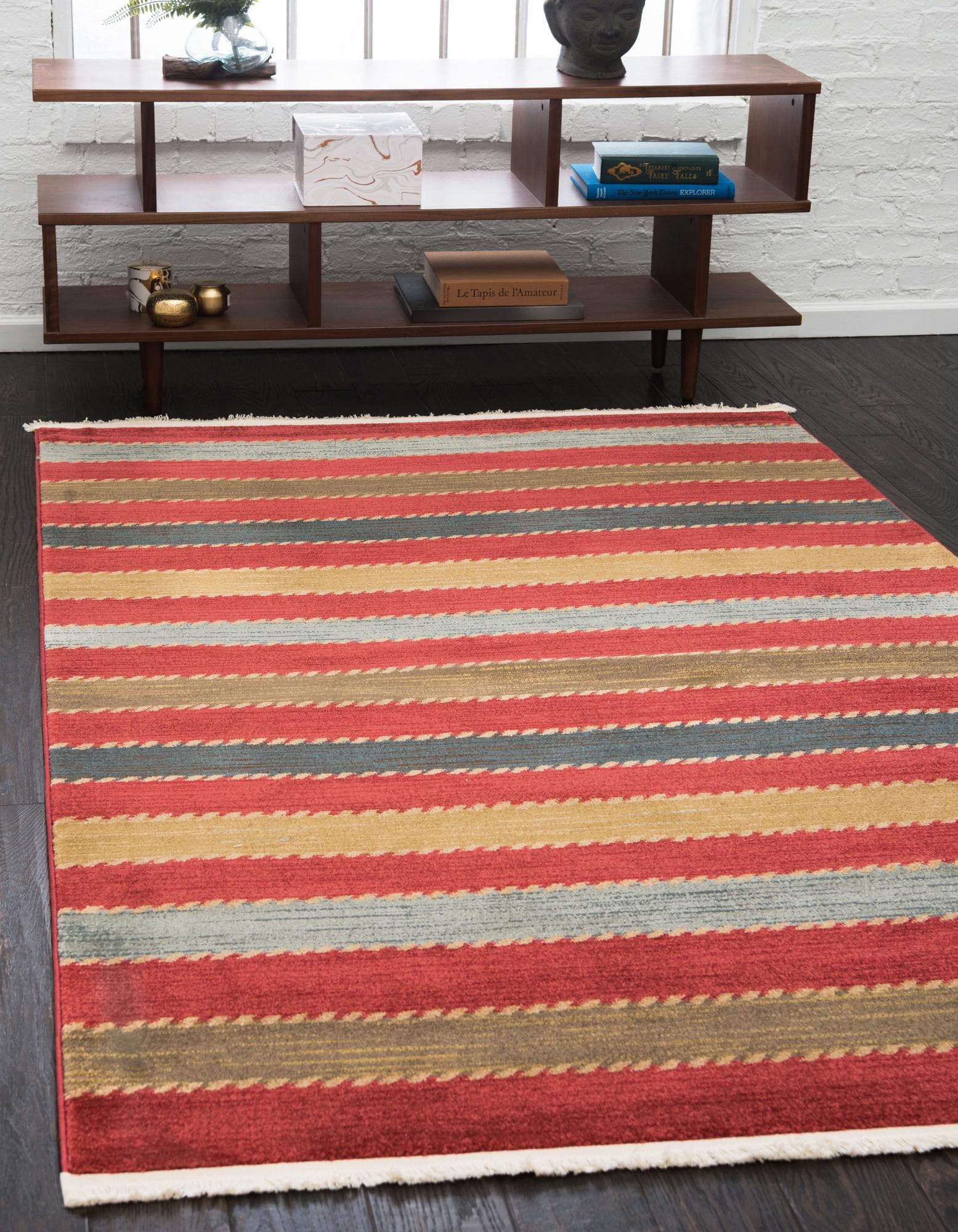 Unique Loom Fars Collection Area Rug - Monterey (8' x 10' Rectangle Multi/Rust Red)