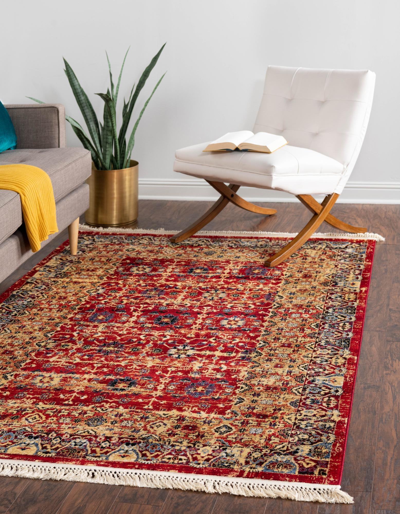 Rugs.com Kennedy Collection Rug – 3' 3 x 5' 3 Red Medium Rug Perfect ...