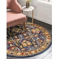 thumbnail image 1 of Rugs.com Kennedy Collection Rug – 5' Round Blue Medium Rug Perfect For Kitchens, Dining Rooms, 1 of 9