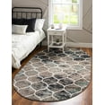 thumbnail image 1 of Rugs.com Lattice Frieze Collection Rug – 8' x 10' Oval Blue Multi Medium Rug Perfect For Living Rooms, Large Dining Rooms, Open Floorplans, 1 of 9