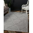 thumbnail image 1 of Rugs.com Lattice Shag Collection Rug – 4' x 6' Gray Shag Rug Perfect For Living Rooms, Large Dining Rooms, Open Floorplans, 1 of 9