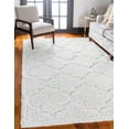 thumbnail image 1 of Rugs.com Lattice Shag Collection Rug – 5' x 8' Ivory Shag Rug Perfect For Living Rooms, Large Dining Rooms, Open Floorplans, 1 of 9