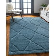 thumbnail image 1 of Rugs.com Lattice Shag Collection Rug – 8' x 10' Light Blue Shag Rug Perfect For Living Rooms, Large Dining Rooms, Open Floorplans, 1 of 9